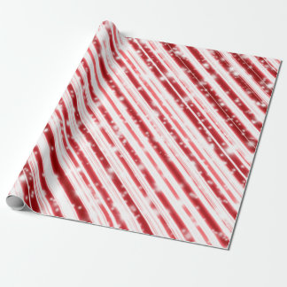 Christmas Candy Cane Snow Sparkles Wrapping Paper