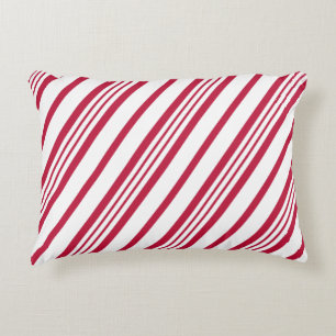 Christmas Candy Cane Stripe Decorative Cushion