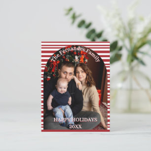 Christmas Candy Cane Stripes Cutsom Postcard