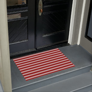 Christmas Candy Cane Stripes Doormat