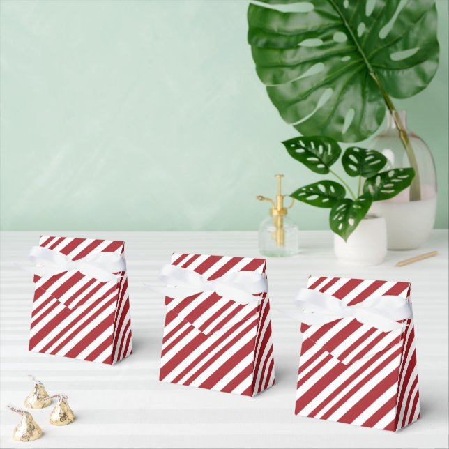 Christmas Candy Cane Stripes Favour Box (Multiple)