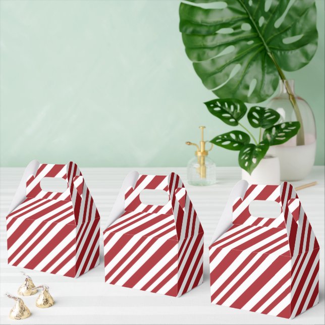 Christmas Candy Cane Stripes Favour Box (Multiple)