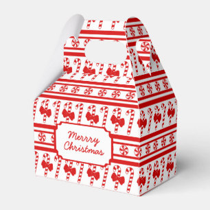 Christmas Candy Cane Stripes Favour Box