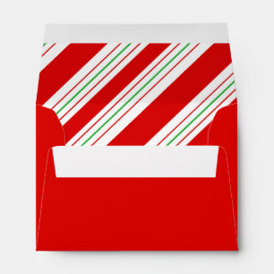 Christmas Candy Cane Stripes ID259 Envelope
