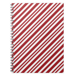 Christmas Candy Cane Stripes Notebook