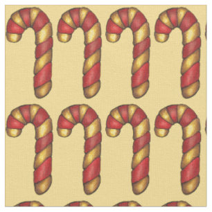 Christmas Candy Cane Sugar Cookie Holiday Baking Fabric