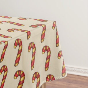 Christmas Candy Cane Sugar Cookie Holiday Xmas Tablecloth