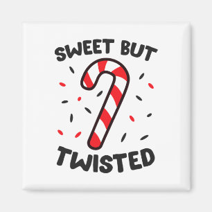 Christmas Candy Cane Sweet But Twisted Magnet