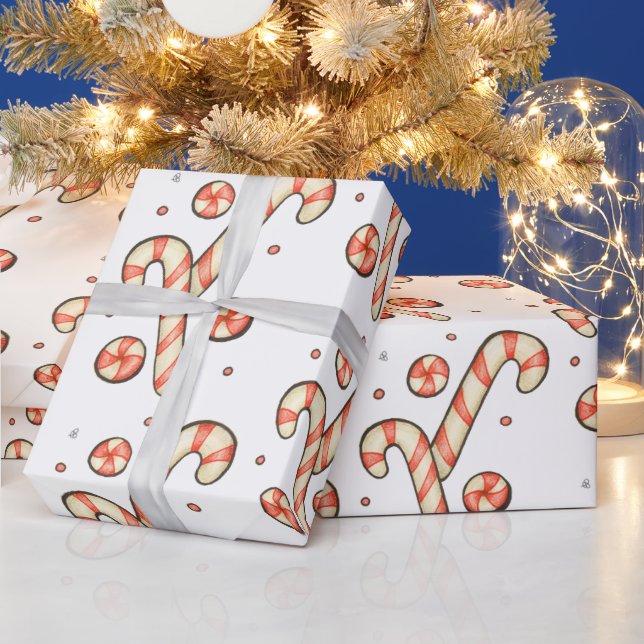 Christmas Candy Cane Wrapping Paper (Holidays)