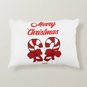 Christmas Candy Canes Accent Pillow