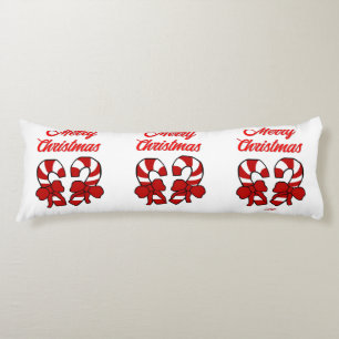 Christmas Candy Canes Body Pillow