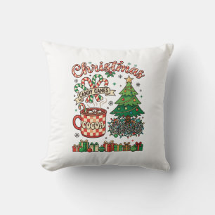 Christmas Candy Canes Cocoa Chaos Tree Mug Present Cushion