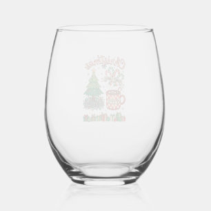 Christmas Candy Canes Cocoa Chaos Tree Mug Present Stemless Wine Glass