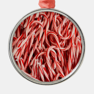 Christmas Candy Canes Metal Ornament