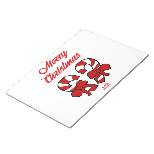 Christmas Candy Canes Notepad (27.9 cm x 21.6 cm) (Angled)