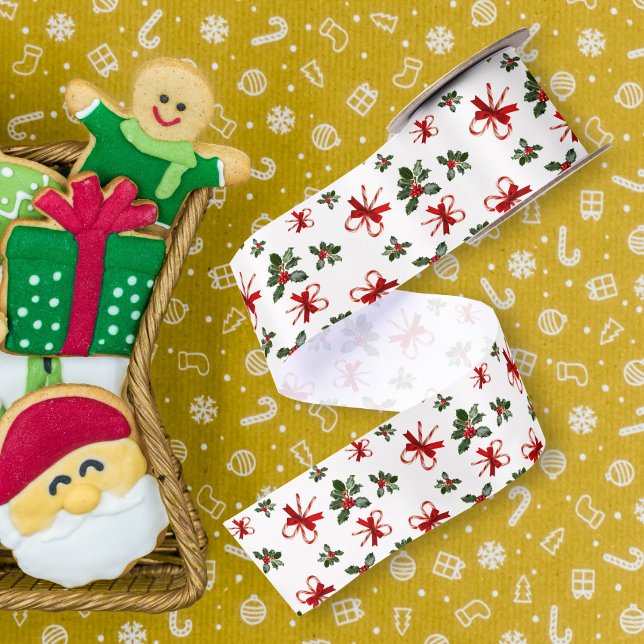 Christmas Candy Canes Pattern Satin Ribbon (Creator Uploaded)