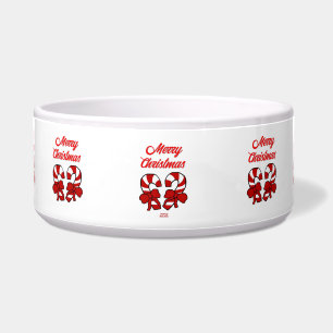 Christmas Candy Canes Pet Bowl