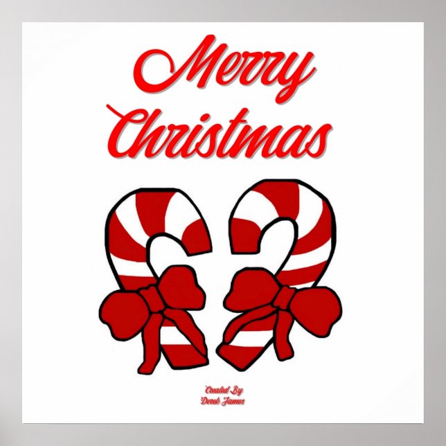 Christmas Candy Canes Poster (Front)