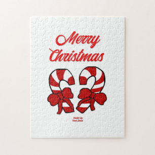 Christmas Candy Canes Puzzle 28 cm X 35.5 cm