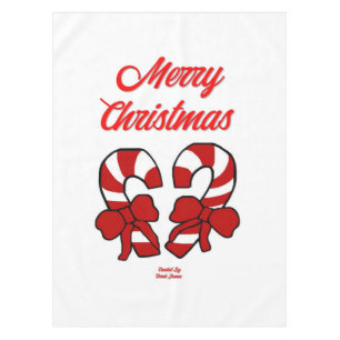 Christmas Candy Canes Table Cloth