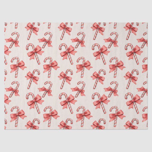 Christmas Candy Canes Tissue Paper (Front)