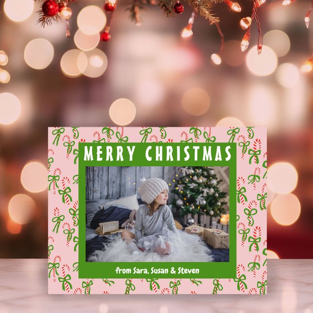 Christmas Candy Canes Xmas Holiday CUSTOM Photo Postcard (Christmas Candy Canes Xmas Holiday CUSTOM Photo Postcard
)