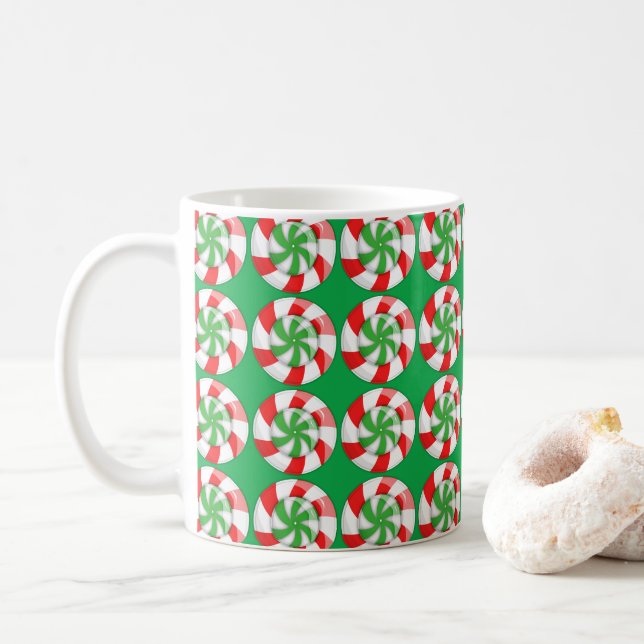 Christmas Candy Coffee Mug (With Donut)