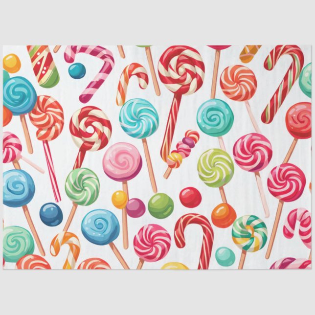 christmas candy delight tissue paper (Front)