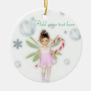 Christmas candy fairy customisable ornament