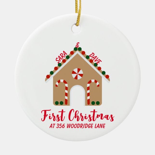 Christmas Candy First Christmas Ornament (Front)