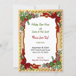 Christmas Candy Garland Invitation