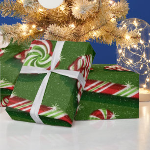 Christmas Candy Glossy wrapping paper