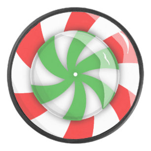 Christmas Candy Hockey Puck