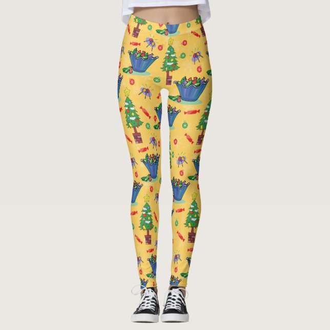 Christmas candy leggings (Front)