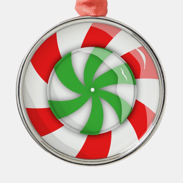 Christmas Candy Metal Ornament (Front)