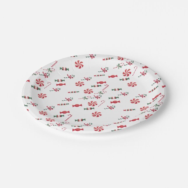 Christmas Candy Party Plates (Angled)
