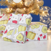 Christmas Candy Pattern Wrapping Paper