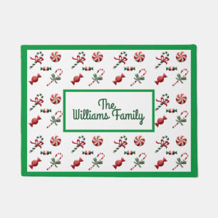Christmas Candy Personalised Doormat