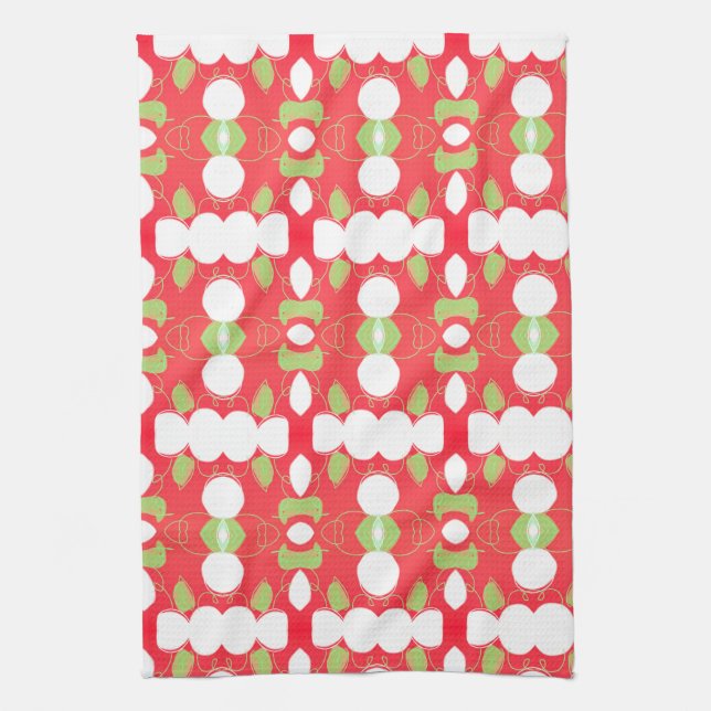 Christmas Candy Print Tea Towel (Vertical)