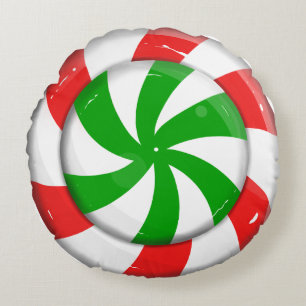 Christmas Candy Round Cushion