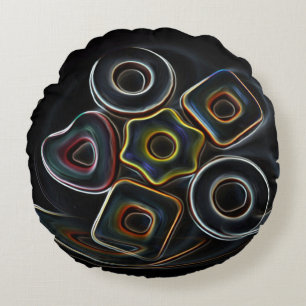 Christmas candy round cushion
