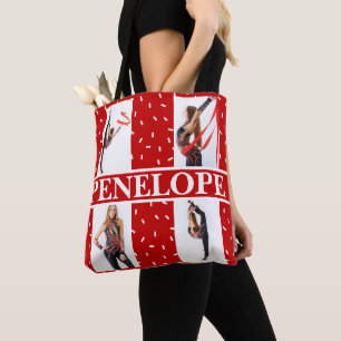 Christmas Candy Sprinkle 4 Photo Collage Tote Bag