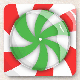 Christmas Candy Square Coaster