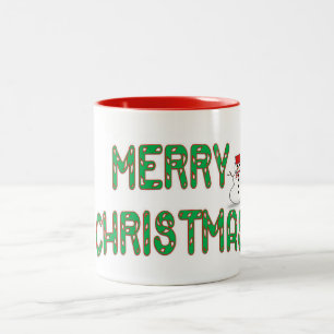 Christmas Candy Stick Two-Tone Coffee Mug