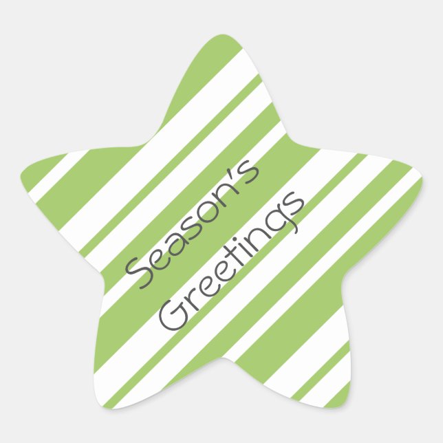 Christmas Candy Stripe Star Sticker (Front)