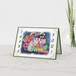 CHRISTMAS CANDY THANK YOU CARD