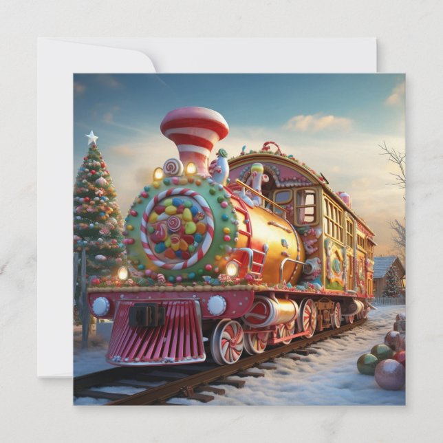 Christmas candy train card (Front)