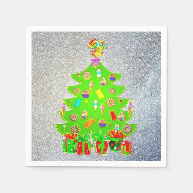 Christmas Candy Tree   Napkin (Front)