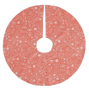 Christmas Candy Tree Skirt - Red