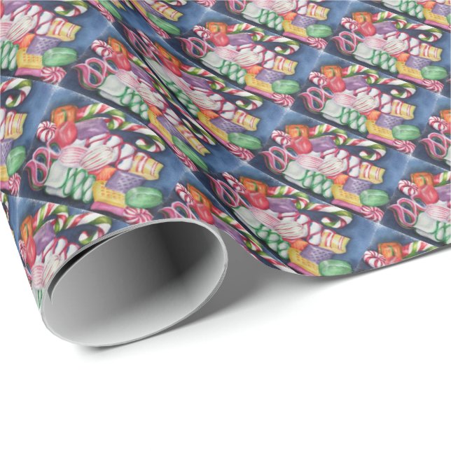 Christmas Candy Wrapping Paper (Roll Corner)